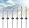 6 tornillos M10 x 200 mm, acero inoxidable, altura regulable, M10, para fotovoltaica, fijación solar en techos de edificios, tacos M10, acero inoxidable