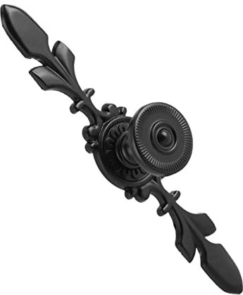 Oreilet Pulls Griffe Im Europäischen Vintage-Stil, Antike Schrank Knöpfe, Möbel-Schubladen-Tür Knauf Ziehen Hardware-Wohn für Kommode Schrank Schrank (Kleines schwarzes Set)