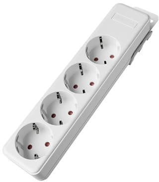 Braytron Mehrfachsteckdose 4-Fach ohne Kabel, ohne Schalter, 3680W, Kindersicherung, Steckdosenleiste für individuelle Installation mit Clip-System