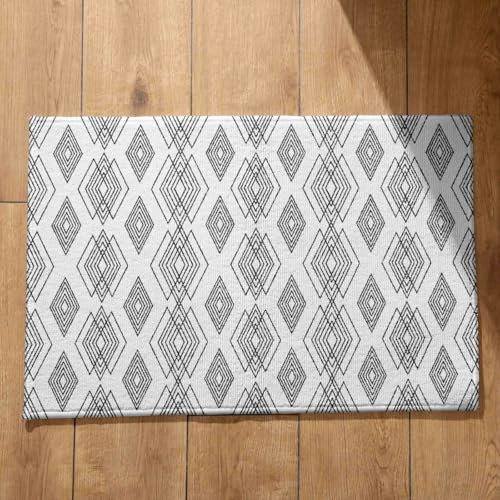 CEVAN Tent Doormat Long Retro Pattern Thin Doormats Cheer Soft Flannel Surface, Customizable Design, Non-Slip Doormats 50x80cm