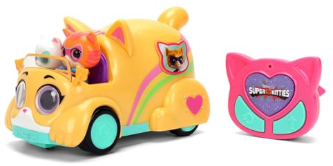 Jada Toys SuperKitties RC Auto (17 cm) - ferngesteuertes Spielzeugauto ab 3 Jahre mit Licht & Sound, Spielzeug für Kinder zur Disney Junior Serie, inkl. Fernbedienung