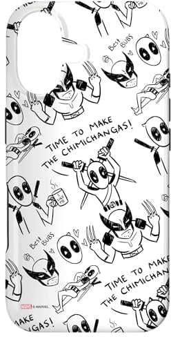 Hülle für iPhone 17 Marvel Studios Deadpool & Wolverine Toony Doodles Pattern