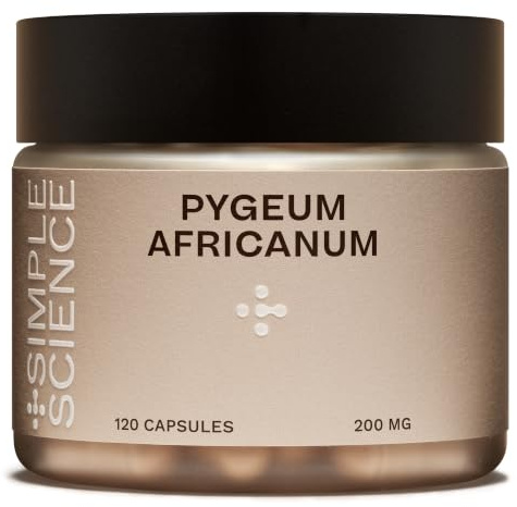 Simple Science Pygeum Africanum 4,000mg Equivalent | Prostate Health Supplements for Men | 200mg 20:1 Bark Extract, 13% Phytosterols | 120 Vegan Capsules, 4 Month Supply | UK Made, Lab Tested