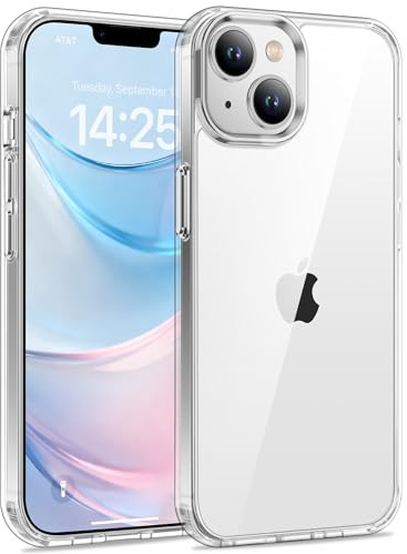 USLAI Case for iPhone 13, Clear | Anti-Yellowing, Scratch Resistant Hard Back, Shockproof & Military‑Grade Drop Protection