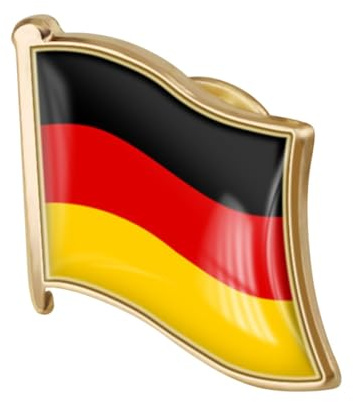 Deutschland Flaggenbrosche aus Eisen, Stilvolle Metall Anstecknadel