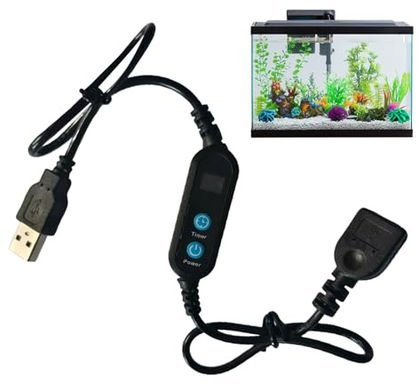 Ahuuen Cable USB Temporizador de Cuenta Atrás | Adaptador de Configuración Ajustable - Cable Conector USB Temporizador de Cuenta Atrás,para Tiras LED, Bombas de Acuario, Lámparas, Pequeños
