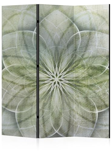LUMASOUL Paravent Raumteiler Innen einseitig Bedruckt 135x172 cm Mandala | 3 teilig Dekorativ, Shoji-Stil, faltbar, freistehend, als Sichtschutz für Wohnräume