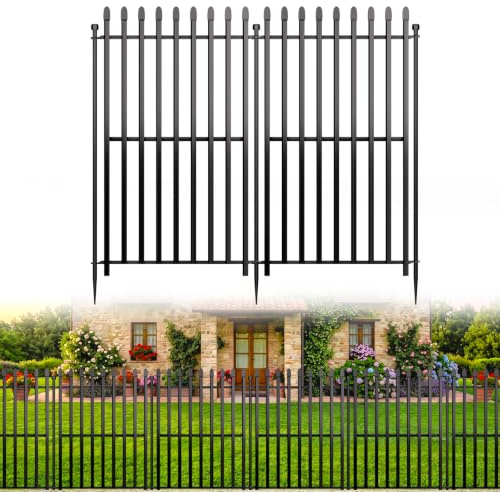 Gartenzaun, Metallzaun Paneele ohne Graben, Rostfreier Tierzaun für Außenbereich, Beetzaun für Garten, Terrasse, Beete und Landschaft | Gesamtgröße 101 cm (H) x 670 cm (L), 10 Paneele