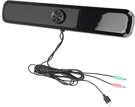 XUXHOU Computer Speakers, 3D Stereo Sound Desktop Speakers USB Wired with Microphone for Office Home Gaming Students Professionals