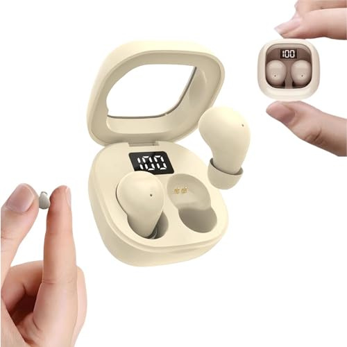 Invisible Sleep Earbuds, Wireless Bluetooth Sleep Headphones for Side Sleeping, Hidden Mini Earphones for Small Ear Canals, Soft Sleeper Ear Buds for Night Sleep