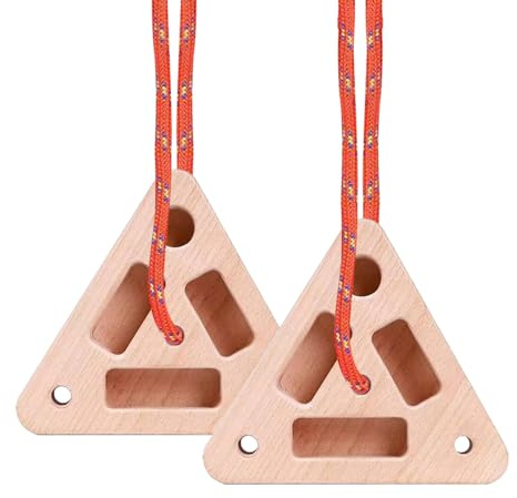 Tragbares Hangboard Klettern,Dreieckiges Holztrainingsgerät mit Mehreren tiefen Griffen - Kletter-Fingerboard - für Garage, Keller, Wohnung, Fitnessstudio, Studentenwohnheim, Studio, Spielzimmer