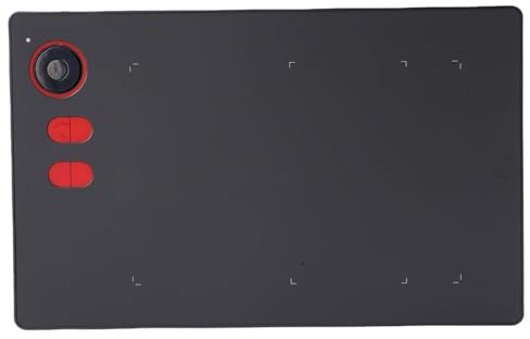Garsent Grafiktablett, 8192 Stufen Druckempfindlichkeit, Batterieloser Stift, 4 Anpassbare Tastenkombinationen und 1 Wählringtaste, mit Wechseldatenträger für die Treiberinstallation,