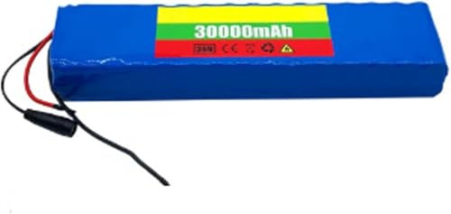 36V 30Ah Batteria al Litio 10S3P con Integrato, Batteria Ricaricabile con Caricabatteria, Alta capacità per Bici Elettriche e Monopattini Elettrici XT90+DC(Xt60+t)