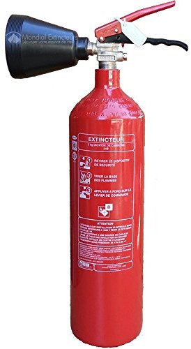 Extincteur CO2 capacité 2 Kg pour tableau électrique.