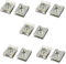 sourcing map 10 Stk. U Mutter M6 Manganstahl U Klammer Schrauben 19mm x 14mm Silberton