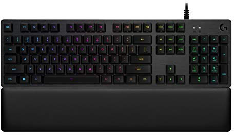 Logitech G513 Mechanische Gaming-Tastatur, Romer-G Linear Switches, RGB-Beleuchtung, USB-Durchschleife, Handballenauflage mit Memory Foam, Aluminium-Gehäuse, Deutsches QWERTZ-Layout - Carbon