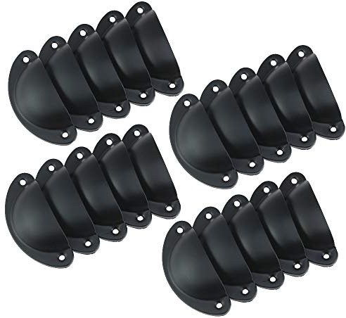 Paor Pull handles antique furniture kitchen, cabinet drawer shell pull handles knobs Black
