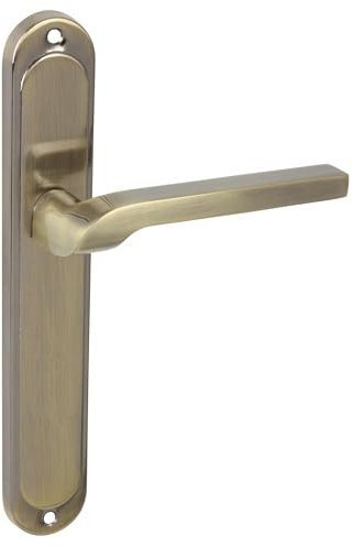 domino Nemo M3 Poignée de porte aveugle pour porte de chambre, de bureau, de cave et porte intérieure en forme de L en aluminium bronze