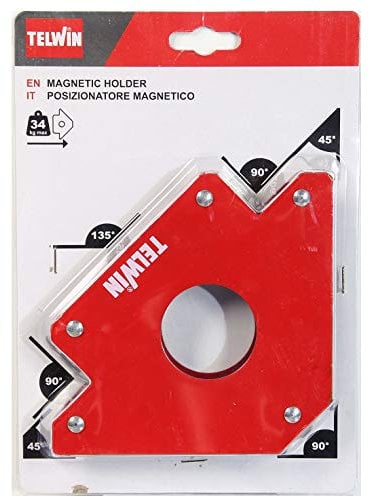 Telwin 804130 Escuadra Magnética para soldar, Imán de Soldadura, Posicionador magnético para soldadura, 34 kg - 1 pc