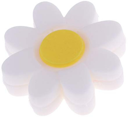 CUTICATE Tennisschläger Dämpfer Vibrationsdämpfer Blumen Stoßdämpfer Schlägerzubehör - Weiß