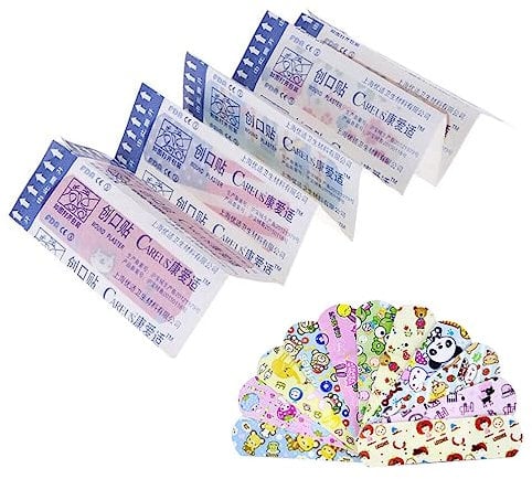 100pcs Brand Fingertip Dressing Tape Kids Bandages Cartoon Bandages Cute Adhesive First Aid Plasters First Aid Tape Adhesive Bandages Breathable Child Pad