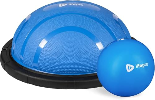 LifePro Halber Gymnastikball - Balance Trainer, 200 kg, beidseitig | Halb-Balance-Ball für Ganzkörpertraining, Rumpfstärkung und Fitness-Routinen zu Hause. Inklusive Pilatesball