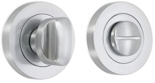 Infinity Decor® 50mm Round Thumb Turn & Emergency Release Lock- Privacy Thumb Twist Lock for Toilet/Bathroom WC Doors in 9 Premium Finishes