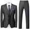 Yowablo Jacke Weste Hosen Männer Anzug Schlanke 3-teilige Anzug Business Hochzeitsfeier (6XL,3grau)