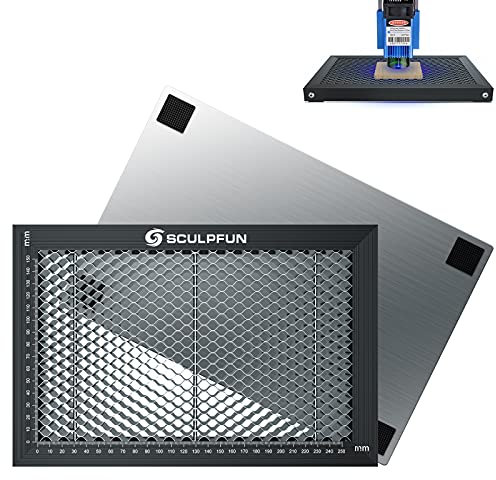 SCULPFUN Laser Honeycomb Arbeitstisch,Laserschutzauflage,Desktopschutz,300x200x22mm,für Laser Graviermaschine Laserschneider CNC