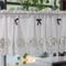 Ricemru Landhausstil Bistrogardine Vintage Shabby Chic Weiß Barock Häkeloptik Scheibengardinen Bistro Kurz Küche Häkelgardine Küchenkurzgardine Halb Gardine Kleines Fenster Cafe,40X120cm