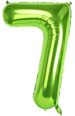 Dbmoon 40'' Large Green Foil Number 7 Balloon, Helium Balloons Number 0-9 for Birthday Party Decorations/Anniversary Supplies -- Number 7
