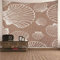 Banemi Psychadelic Wandteppich, Wandteppich Weinachten Khaki Shell Pattern Polyester Wandteppich für Wohnzimmer Schlafzimmer 240x220CM