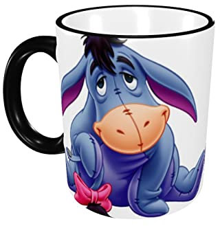 Eeyore Lustige Tasse Keramiktassen Kaffee Tee Tasse Milch Wasser Tasse Neuartiges Geschenk für Büro und Zuhause