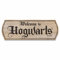 Harry Potter Welcome to Hogwarts-Banner aus Holz, Wanddekoration, Vintage-Schild für Filmzimmer oder Schlafzimmer