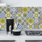 24pcs Moroccan Tile Stickers 15x15cm Yellow Bathroom Tile Stickers for Kitchen Bathroom Living Room Fireplace Stairs Backsplash Home 6x6 Waterproof Stickers for Tile