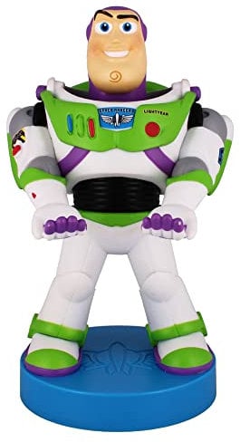 Exquisite Gaming Buzz Lightyear Cable Guy (Net) - Officially Licensed Disney Toy Story Stand - Holds Smartphones, Console Controllers - Distinctive Buzz Lightyear Design