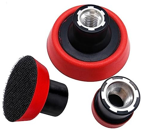 Gasea 3pcs M14 Thread Hook and Loop Backing Pad, 1 2 3 Polishing Disc for Angle Grinder Polishing Machine