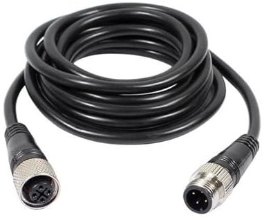 Elecbee M12 Profibus Cable Male To Female A Code 4 Pins Connector Straight Molding Reverse Camera Extension Cable for Industrial Controls Automation Device Network Truck Van Trailer 2M AWG22