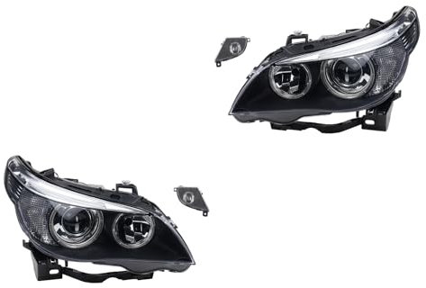 Johns, Scheinwerfer Satz passend für BMW 5er E60 E61 01/05-03/07 Xenon D2S H7 + Nebels.