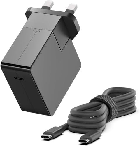 TJ Inspirations 65W USB-C Laptop Charger – Compatible with HP Pavilion x2 10-n054sa, TPN-CA02, 814838-002, 815049-001, A045R031L, X7W50AA, PN-LA01, HP X2 210 – Type-C Power Adapter