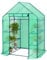 SG Traders Greenhouse with Six Shelves - Walk in Green House with Weatherproof PE Cover - Portable Heavy Duty Frame Outdoor Green House for Garden, Roll-Up Door Panel with Zipper, Easy to Assemble