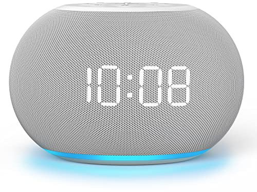 REACHER Auto-Dimmable Sound Machine Wecker mit Nachtlicht, 20 beruhigende Klänge, LED-Digitalanzeige, Sleep Timer, präzise Lautstärkeregelung, weißes Rauschen für Baby, Erwachsene, Schlafzimmer