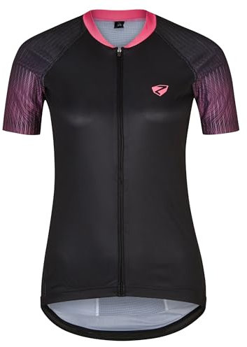Ziener Damen NAIALA Fahrradtrikot/Radtrikot - Mountainbike|Rennrad - atmungsaktiv,schnelltrocknend,elastisch,Kurzarm, Black, 38
