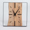 PETRAMARA Orologio Acciaio Ulivo da Tavolo in Legno d’Ulivo e in Acciaio Orologio da scrivania analogico per tavolino design moderno