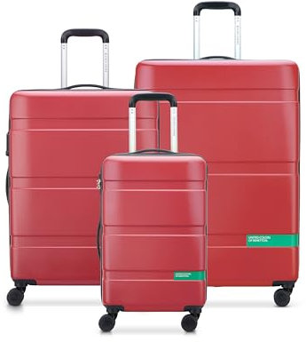 United Colors of Benetton Now Hartschalengepäck mit Spinnrollen, Hellrosa, 3-teiliges Set, 19/23/27 Zoll, Helles Pink, 3 Piece Set 19/23/27 Inch, Jetzt! Hartschalengepäck mit Spinnrädern