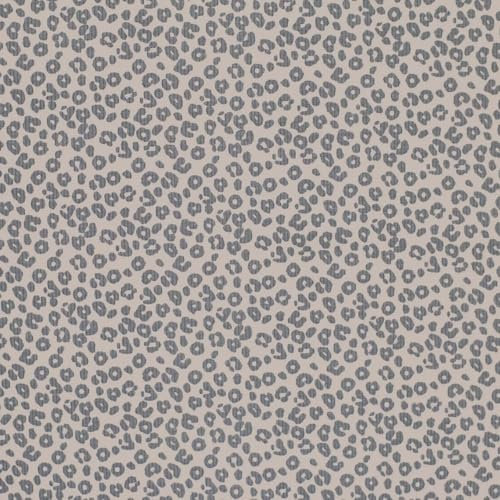 Die Stofftante Ribstrick Jersey | Rippenjersey | Rip Jersey | schmale Rippen | mit Druck | für Bekleidung | Ökotex | 50x135 cm | Meterware (Leopardenmuster, dunkelbeige), RT220