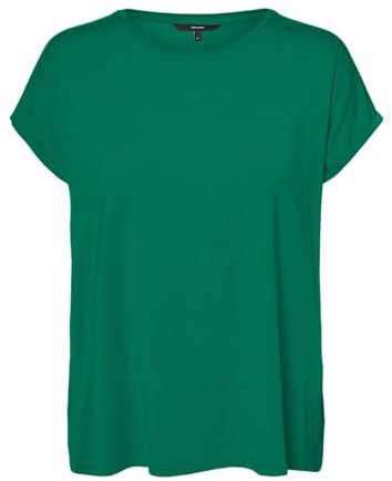 VERO MODA Damen VMAVA Plain SS TOP GA JRS NOOS T-Shirt, Bosphorus, Medium