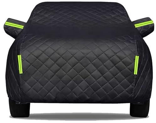 VNUNMALC Telo Copriauto Antigrandine Copertura Cotone, Esterno Auto Copri Telone Protettiva con Cerniera per VW Tiguan 2 Passat B8 Golf Mk7 7.5 TOuran L, Coperta Anti Grandine Macchina,B