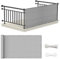 Balkon Sichtschutz Ohne Bohren 120 x 150 cm Windschutz Staubschutz Schattierwert Balkonabdeckung Balkonverkleidung mit Ösen, Kabelbinder für Balkongeländer, Terrasse, Grau