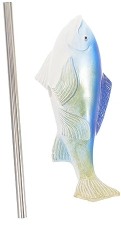 HANABASS Resin Fisch Gartenstecker in Fischform Wetterfeste Gartendeko Figur Für Balkon Und Blumentopf Leichtes Outdoor Ornament Für Moderne Und Rustikale Gartenszenarien Langlebiger Resin